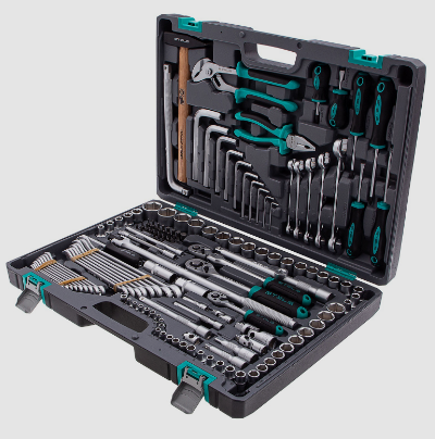 Набор инструментов 1/2",3/8",1/4",  CrV, 142 предм.Stels  14107