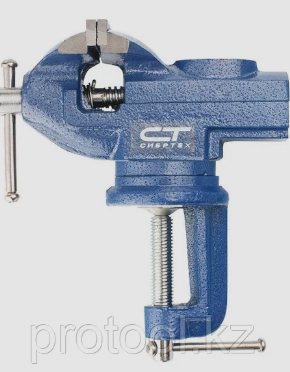 Тиски слесарные настольные поворотные 50мм, наковальня Сибртех 18668