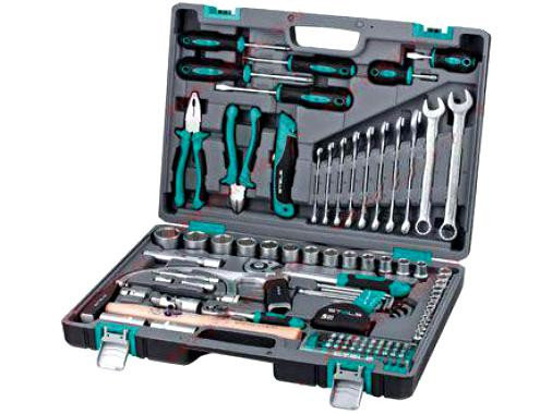 Набор инструментов 1/2",1/4"  CrV, 98 предм. Stels  14111