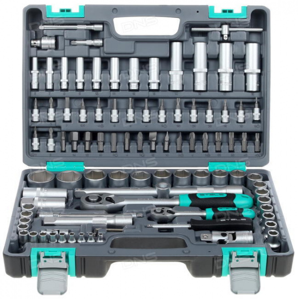 Набор инструментов 1/2",1/4", CrV, 94 предм. Stels  14106