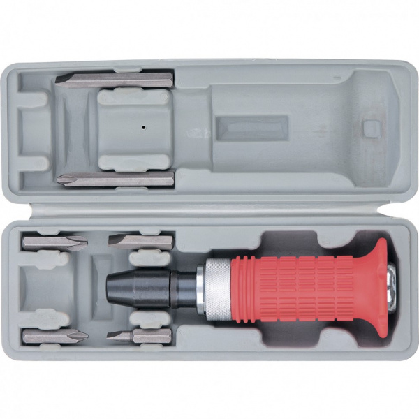 Отвертка ударно-поворотная 1/2, н-р бит (6шт). "MATRIX"  11579