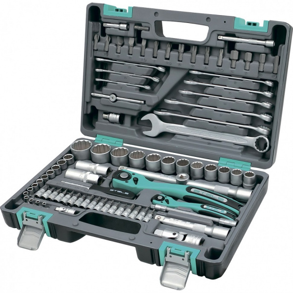 Набор инструментов 82 предмета,12 гранные головки  Stels  14117