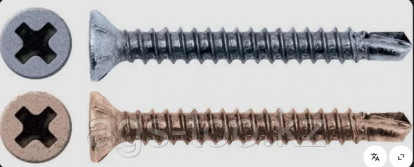 Саморезы ЗУБР со сверлом для окон.проф.,РН2  3,9х35мм