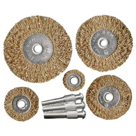 Набор щеток для дрели 5шт(25,38,50, 63,75 мм-плоские) "MATRIX"  74494